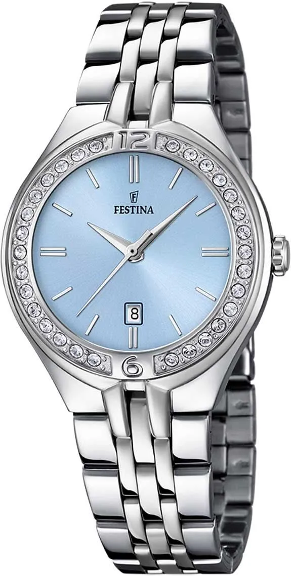 Festina Mademoiselle F16867/4 Damenuhr • Feminine Eleganz • Edelstahl mit Zirkonia
