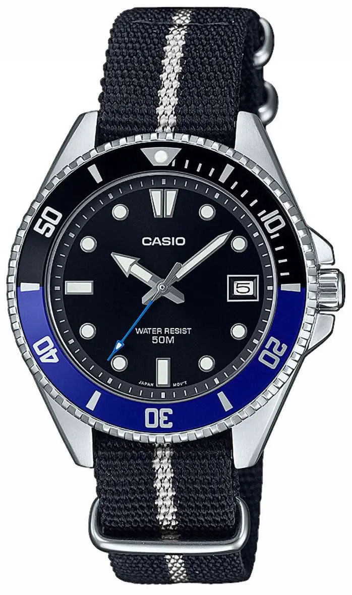 Casio MDV-10-1A2VEF Uhr • Sportliche Taucher-Optik • Drehbare Lünette