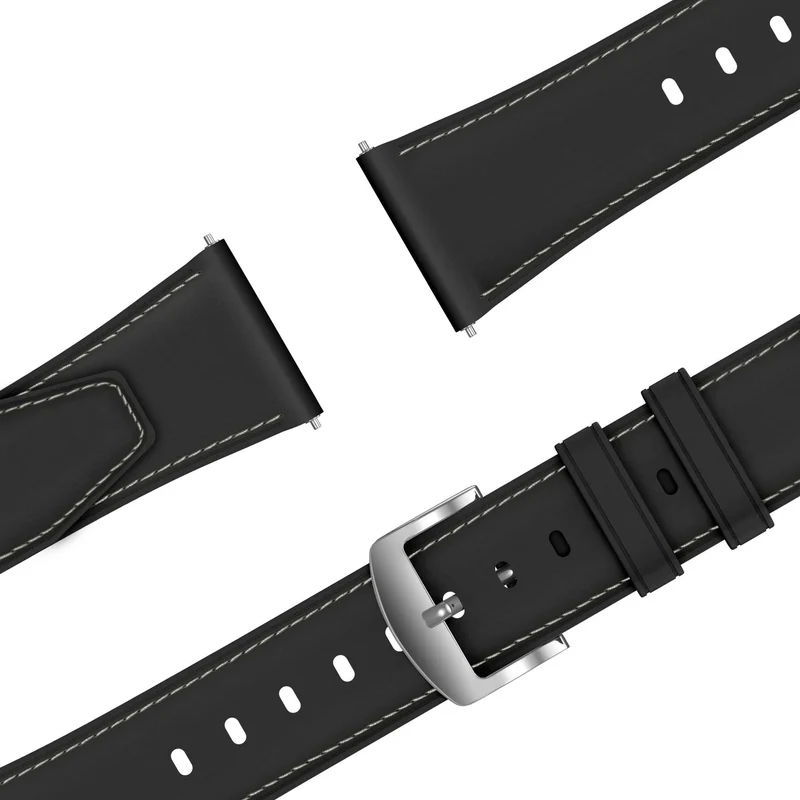 Bandz Amazfit Balance 3 Lederarmband 'Easy Fit' (Schwarz)