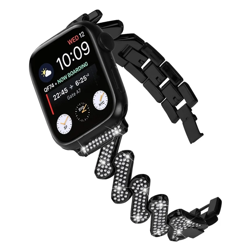 Fitbit Sense / Versa 3 rhinestone luxury décor metal strap
