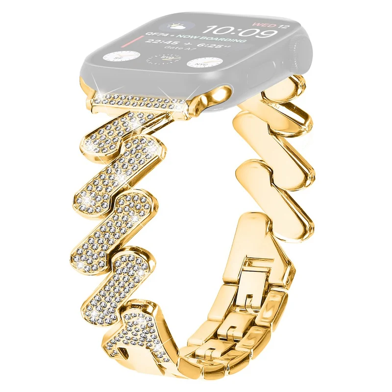 Fitbit Sense 2 / Versa 4 rhinestone luxury décor metal strap