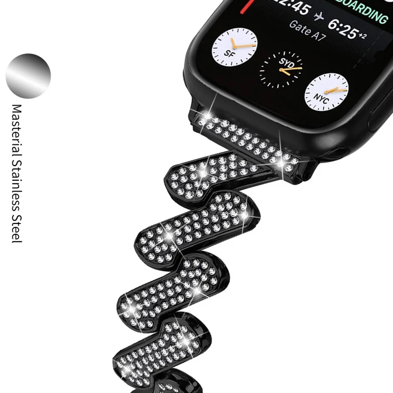 Fitbit Sense 2 / Versa 4 rhinestone luxury décor metal strap