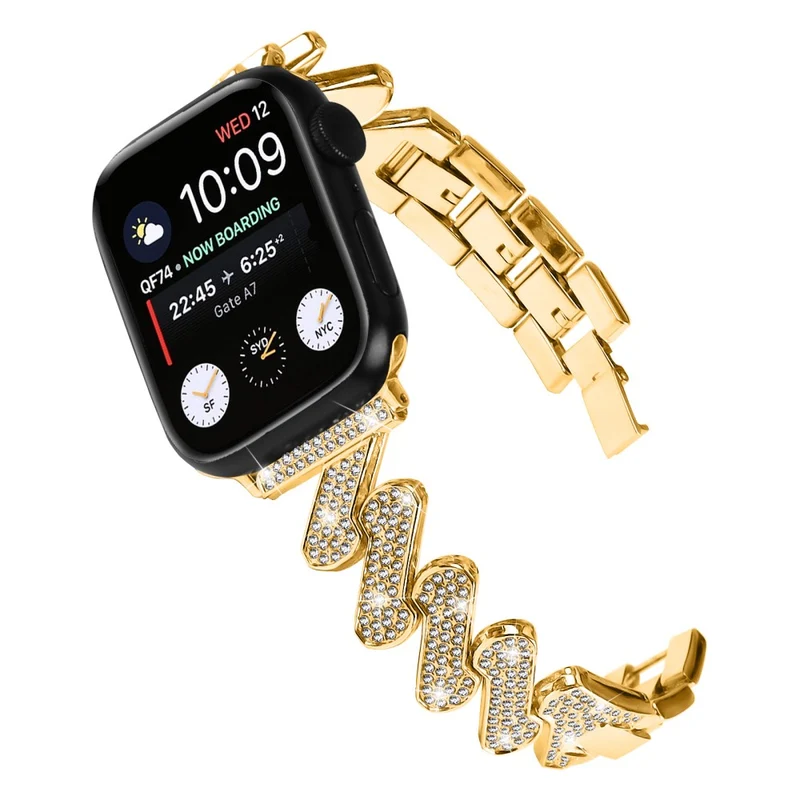 Fitbit Sense 2 / Versa 4 rhinestone luxury décor metal strap