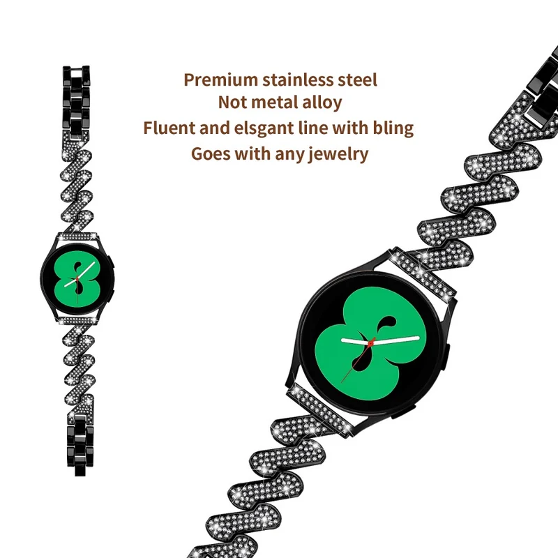 20mm Amazfit Cheetah Square rhinestone metal strap
