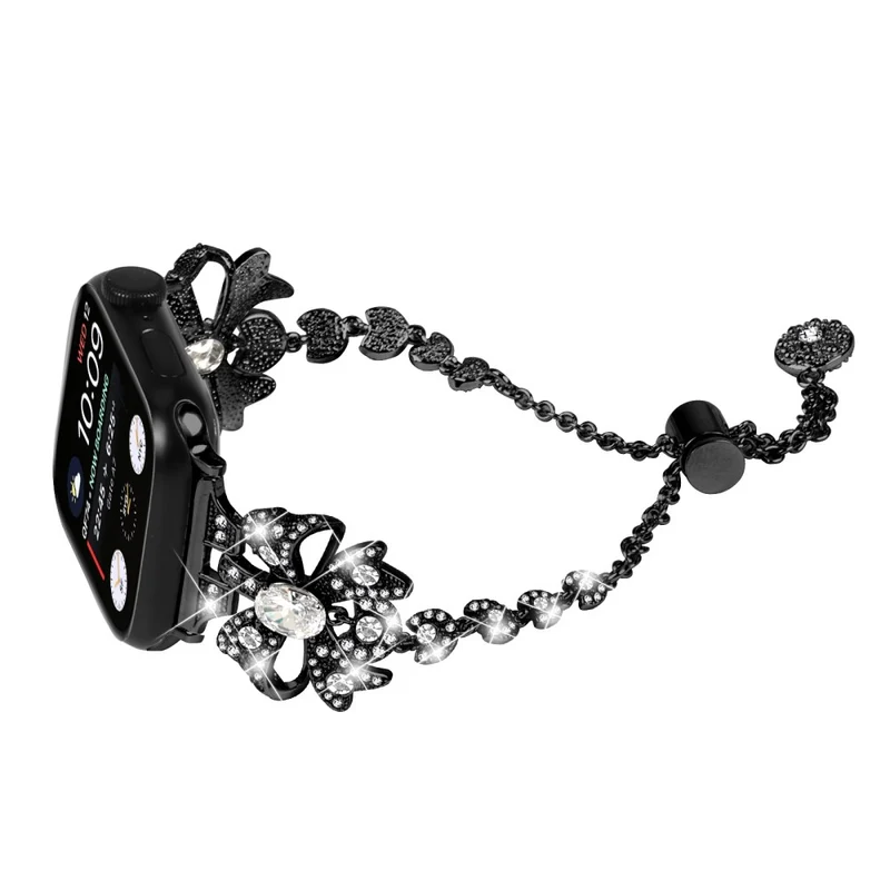 Bowknot style rhinestone metal strap for Apple Watch Series 8 (45mm) / Watch Ultra