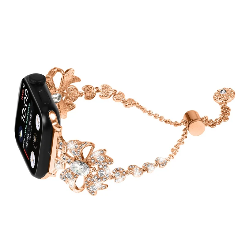 Bowknot style rhinestone metal strap for Apple Watch Series 8 (45mm) / Watch Ultra