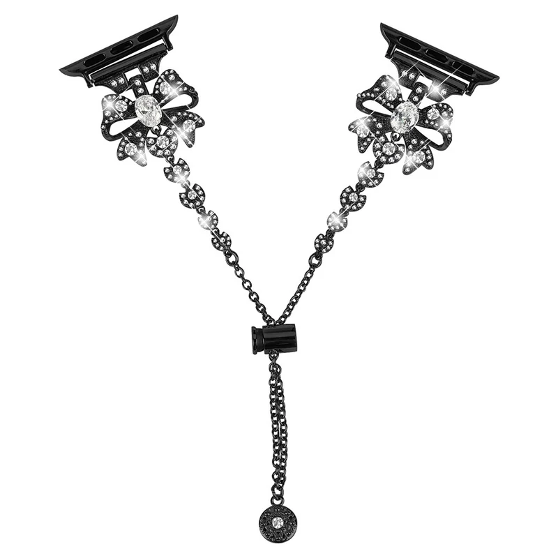 Bowknot style rhinestone metal strap for Apple Watch Series 8 (41mm)