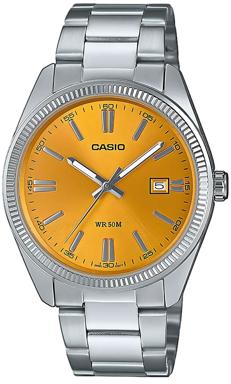 Casio MTP-1302PD-9AVEF Herrenuhr • Kult-Design • Gelb