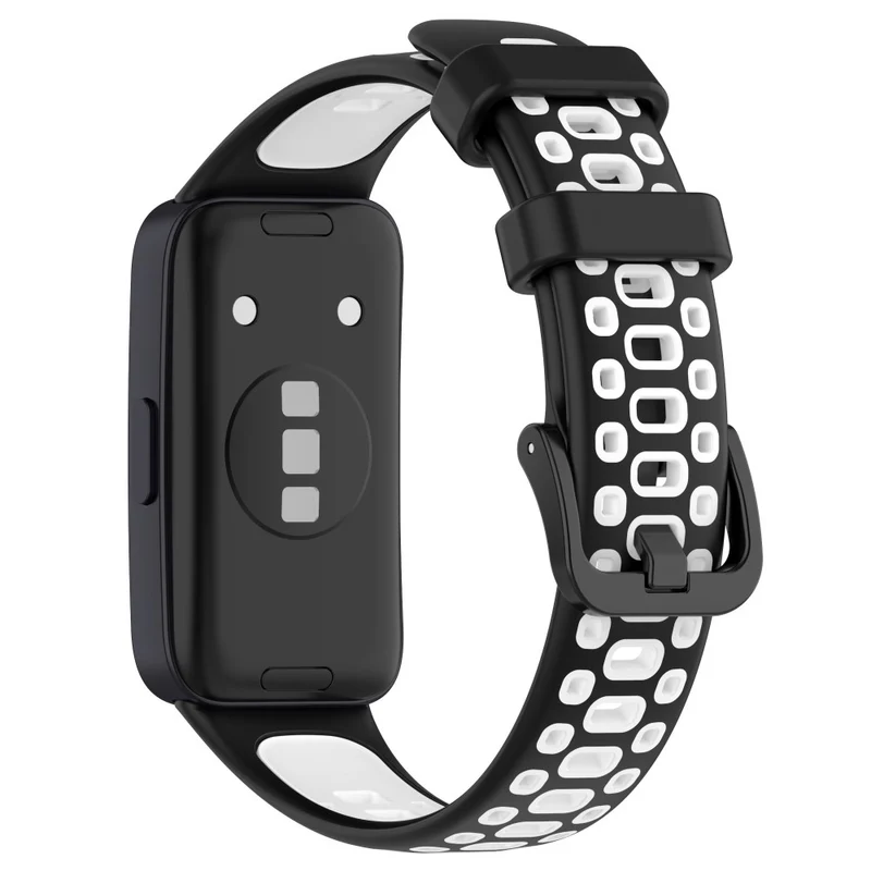 Huawei Band 8 dual color silicone strap - Black / Red