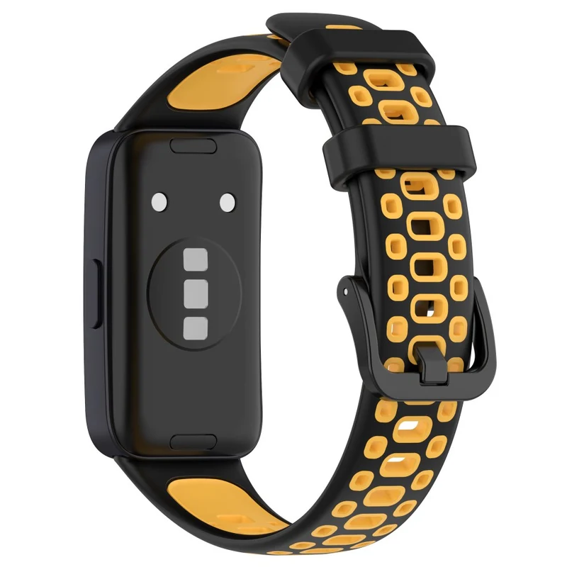Huawei Band 8 dual color silicone strap - Black / Red