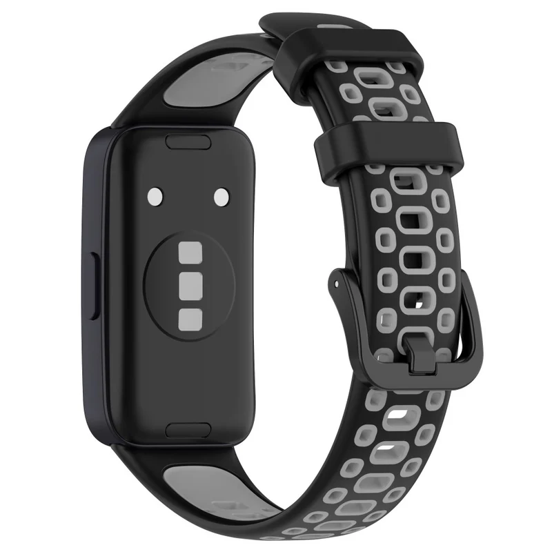 Huawei Band 8 dual color silicone strap - Black / Red