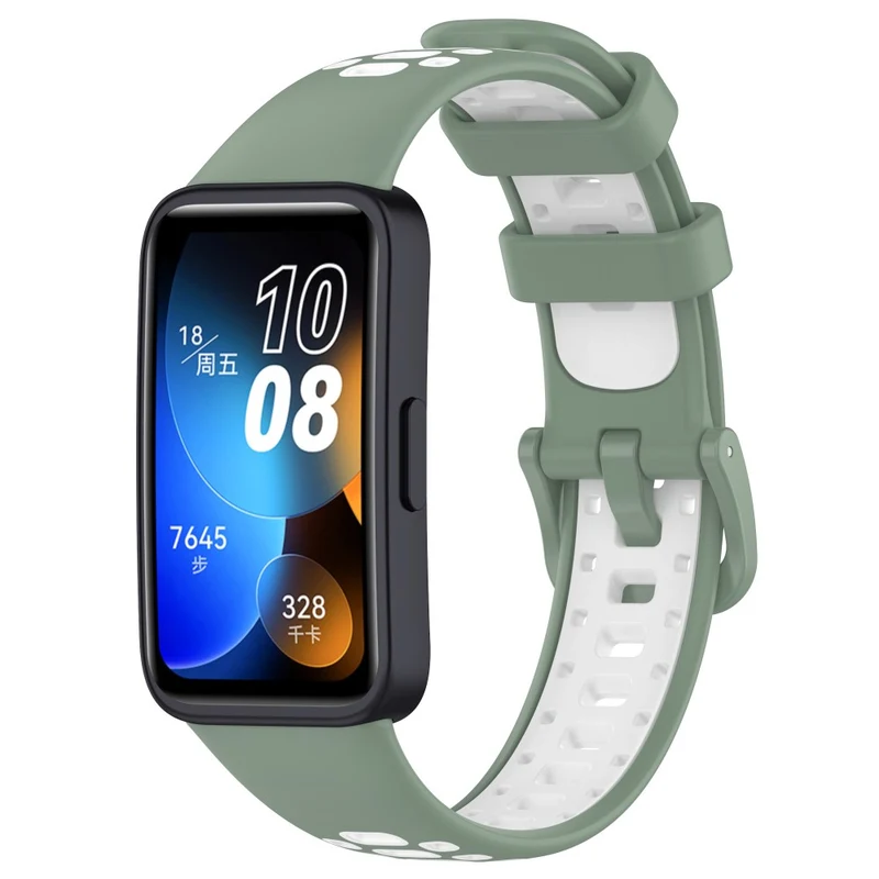 Huawei Band 8 dual color silicone strap - Black / Red