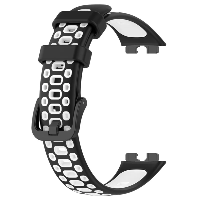 Huawei Band 8 dual color silicone strap - Black / Red