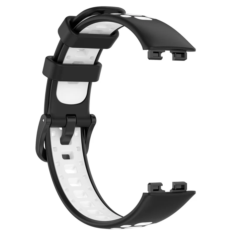 Huawei Band 8 dual color silicone strap - Black / Red