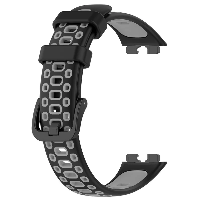 Huawei Band 8 dual color silicone strap - Black / Red