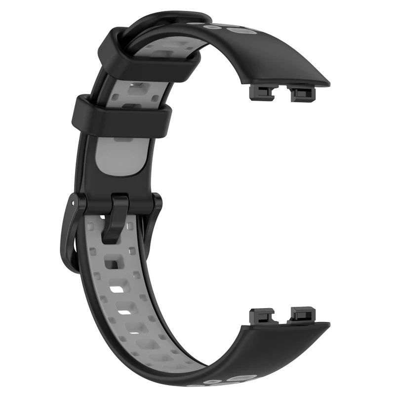 Huawei Band 8 dual color silicone strap - Black / Red
