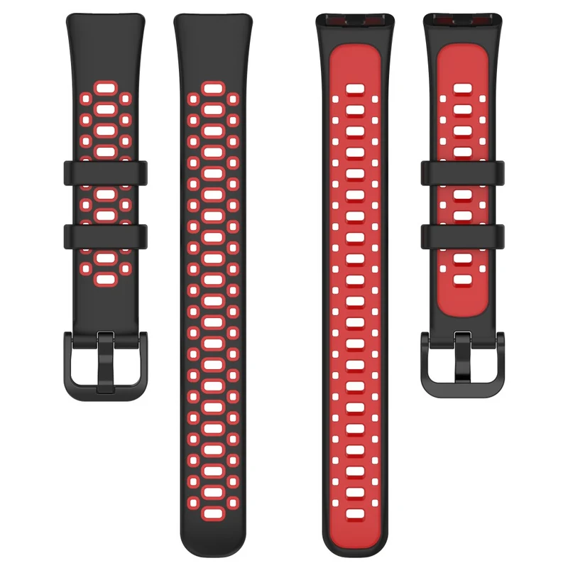 Huawei Band 8 dual color silicone strap - Black / Red