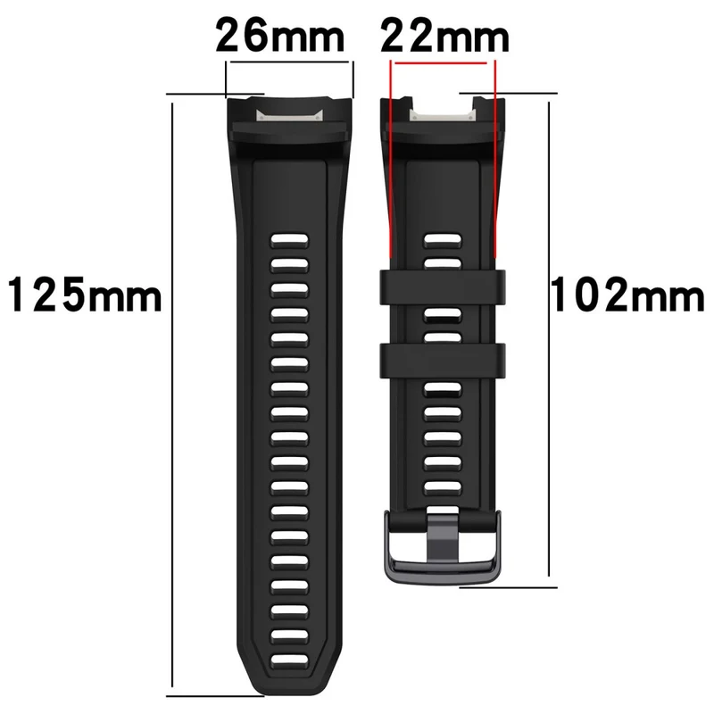 22mm Garmin Instinct 2X silicone strap