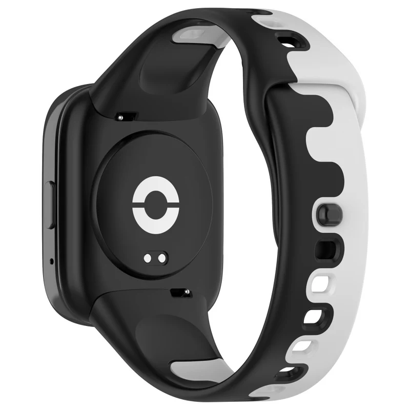 Xiaomi Redmi Watch 3 Active / Lite 3 splicing color silicone strap - Black / White