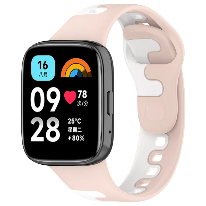 Xiaomi Redmi Watch 3 Active / Lite 3 splicing color silicone strap - Black / White