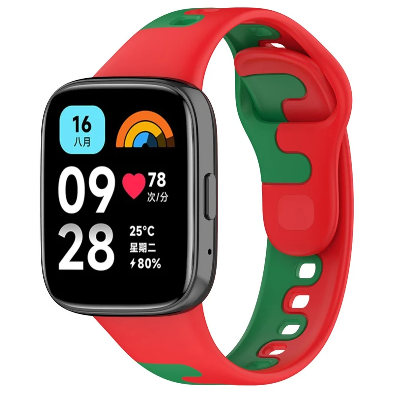 Xiaomi Redmi Watch 3 Active / Lite 3 splicing color silicone strap - Black / White