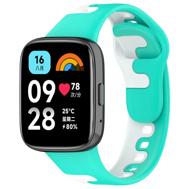 Xiaomi Redmi Watch 3 Active / Lite 3 splicing color silicone strap - Black / White