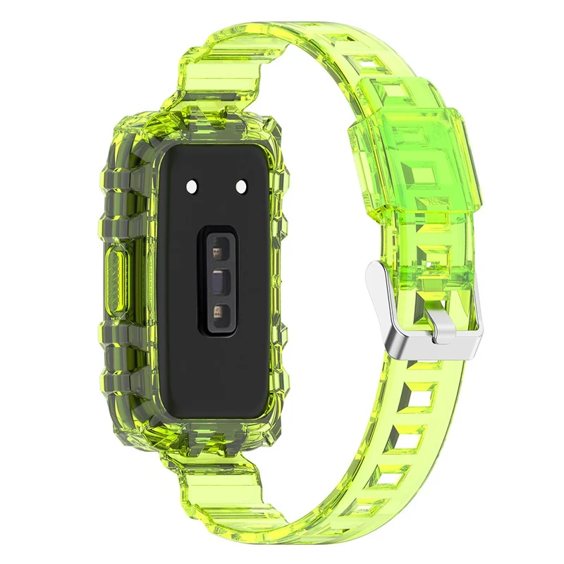 Clear style strap with cover for Huawei and Honor watch - Transparent Green