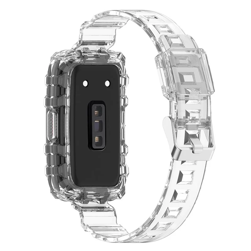 Clear style strap with cover for Huawei and Honor watch - Transparent Green