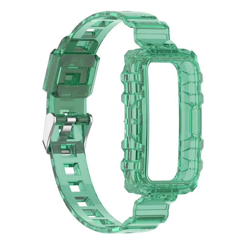 Clear style strap with cover for Huawei and Honor watch - Transparent Green
