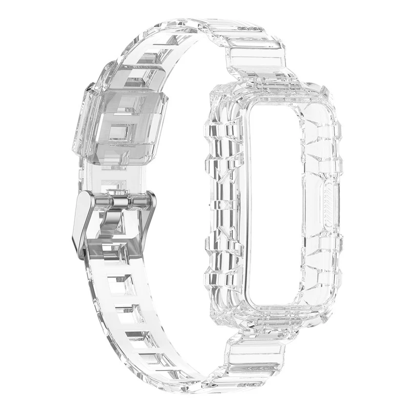 Clear style strap with cover for Huawei and Honor watch - Transparent Green