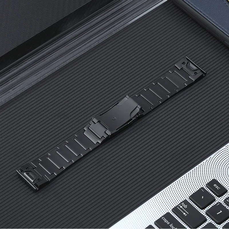 22mm 5 bead style titanium steel strap for Amazfit / Garmin / Coros watch