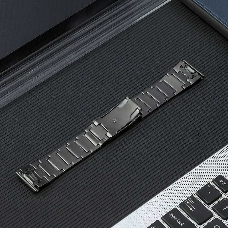 22mm 5 bead style titanium steel strap for Amazfit / Garmin / Coros watch