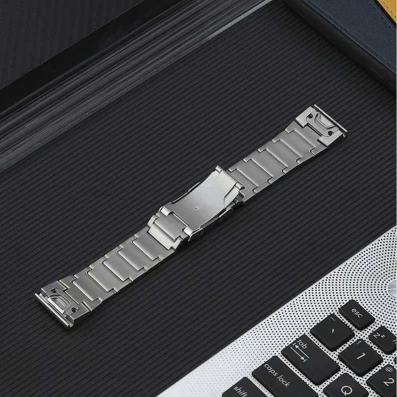 26mm 5 bead style titanium steel strap for Garmin and Coros watch