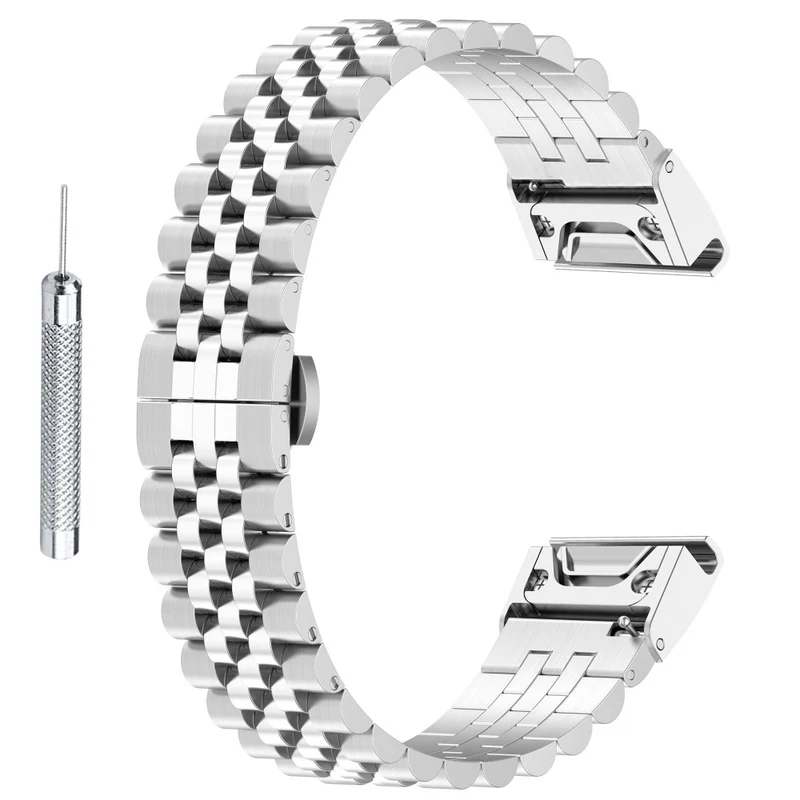 Garmin Fenix 7X / 6X / 6X Pro / 5X / 5X Plus stainless steel strap with tool