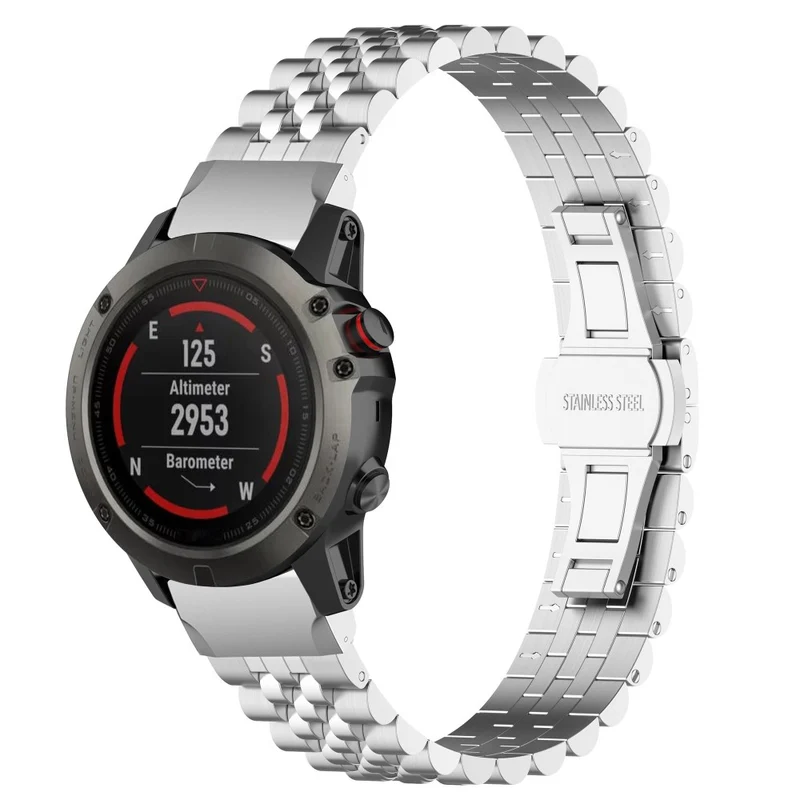 Garmin Fenix 7X / 6X / 6X Pro / 5X / 5X Plus stainless steel strap with tool