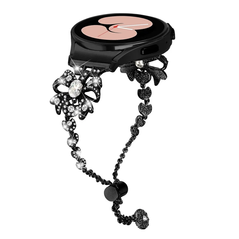 20mm Bowknot style rhinestone metal strap for Samsung Galaxy Watch 6 / 6 Classic