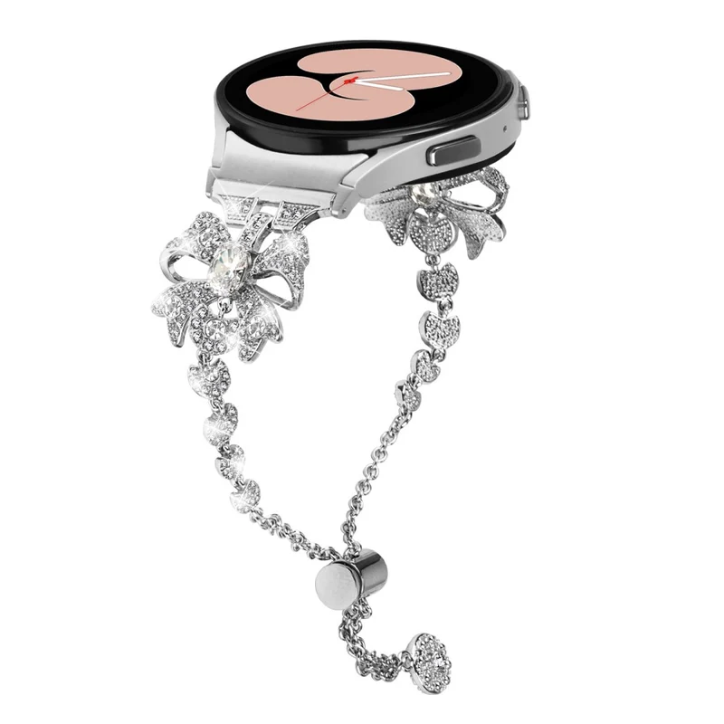 20mm Bowknot style rhinestone metal strap for Samsung Galaxy Watch 6 / 6 Classic