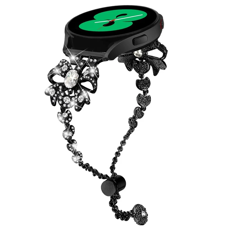 20mm Samsung Galaxy Watch Active 2 / Active bowknot style rhinestone metal strap