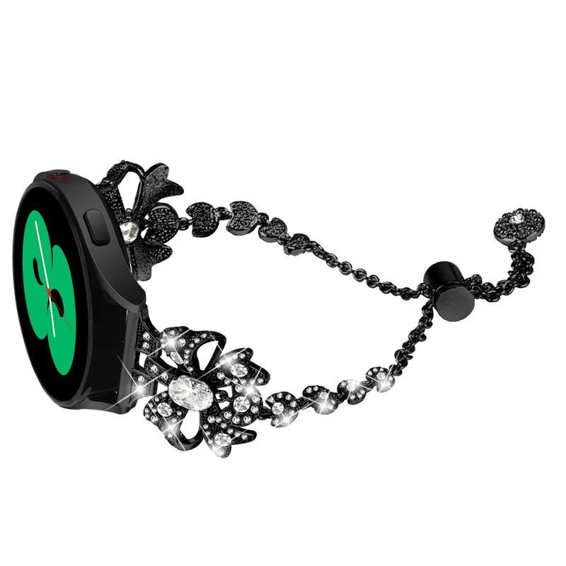 20mm Samsung Galaxy Watch Active 2 / Active bowknot style rhinestone metal strap