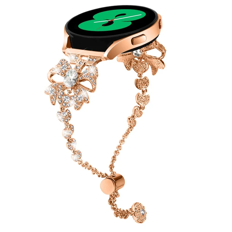 20mm Samsung Galaxy Watch Active 2 / Active bowknot style rhinestone metal strap