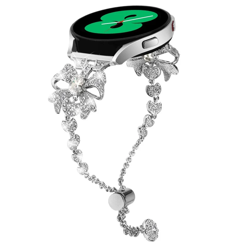 20mm Samsung Galaxy Watch Active 2 / Active bowknot style rhinestone metal strap