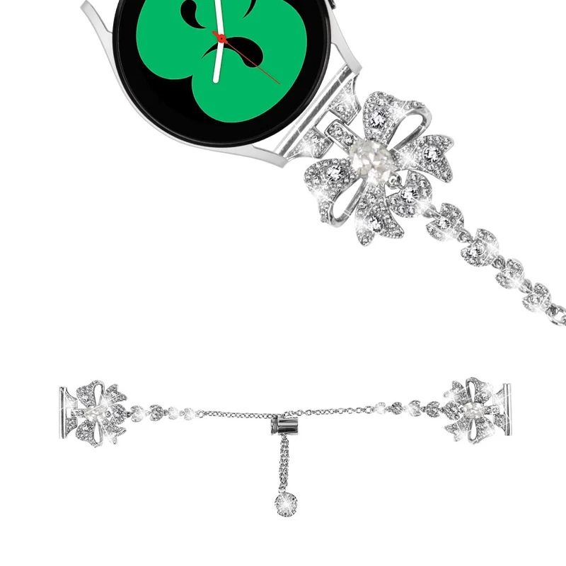 20mm Samsung Galaxy Watch Active 2 / Active bowknot style rhinestone metal strap