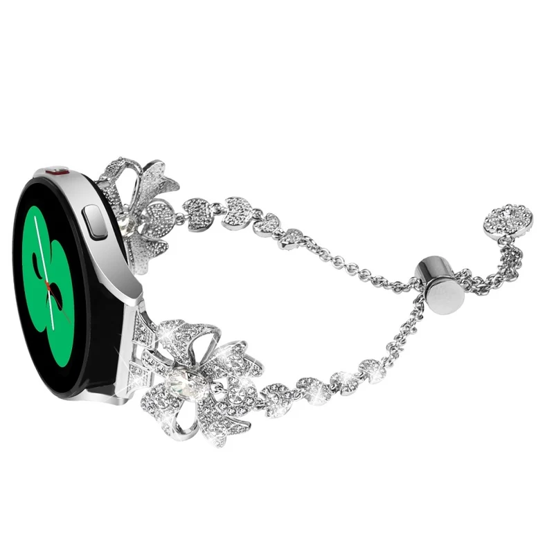 20mm Samsung Galaxy Watch Active 2 / Active bowknot style rhinestone metal strap