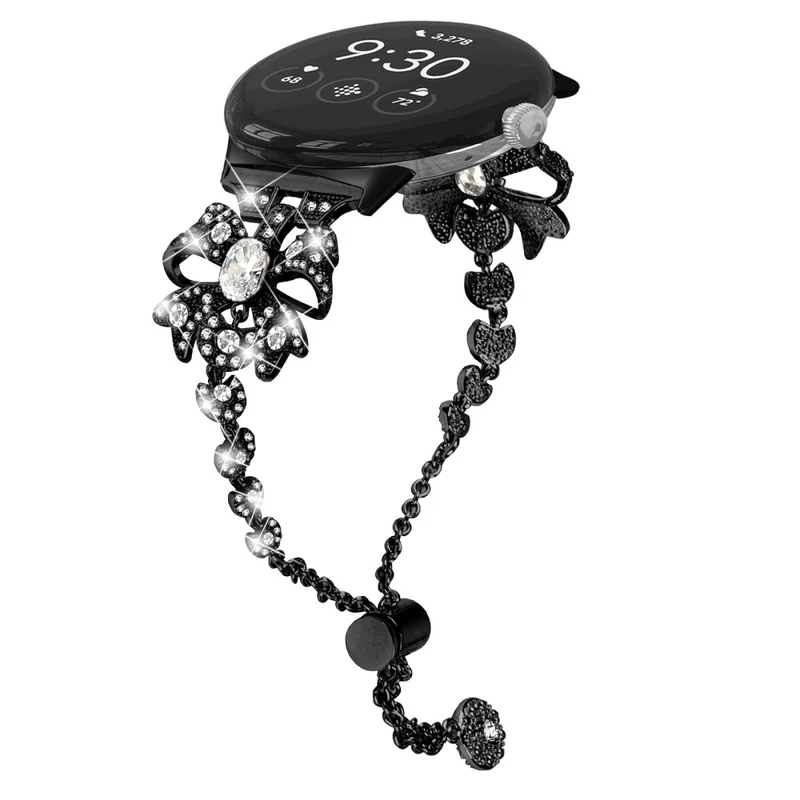 Google Pixel Watch bowknot style rhinestone metal strap