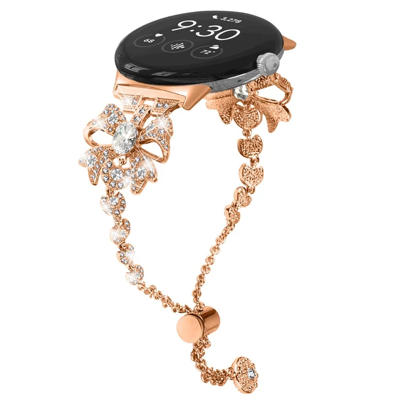 Google Pixel Watch bowknot style rhinestone metal strap