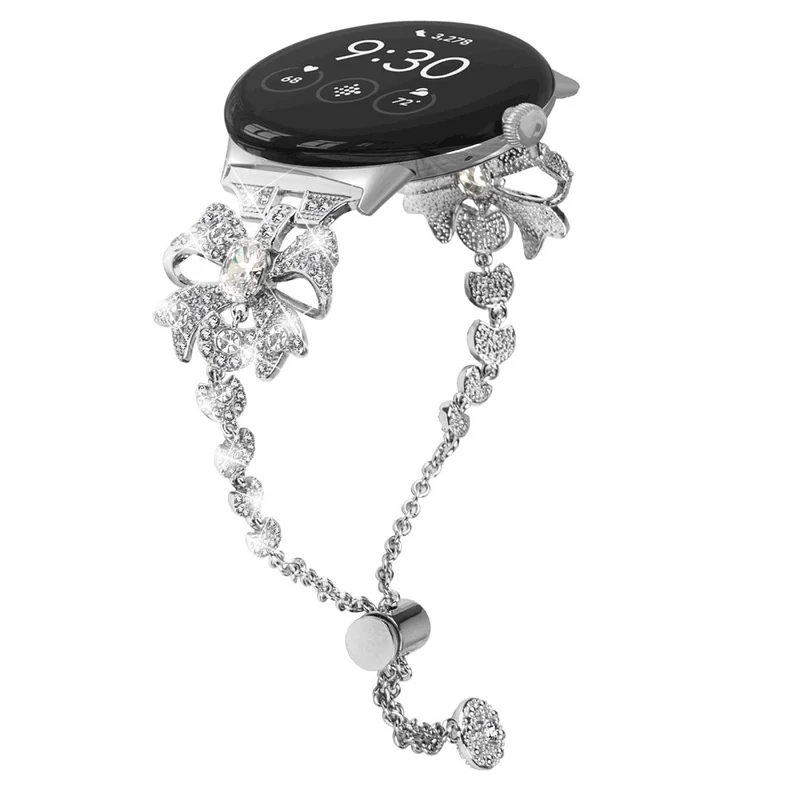 Google Pixel Watch bowknot style rhinestone metal strap