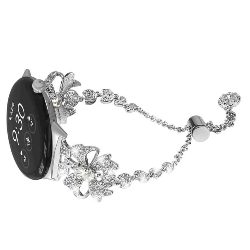 Google Pixel Watch bowknot style rhinestone metal strap