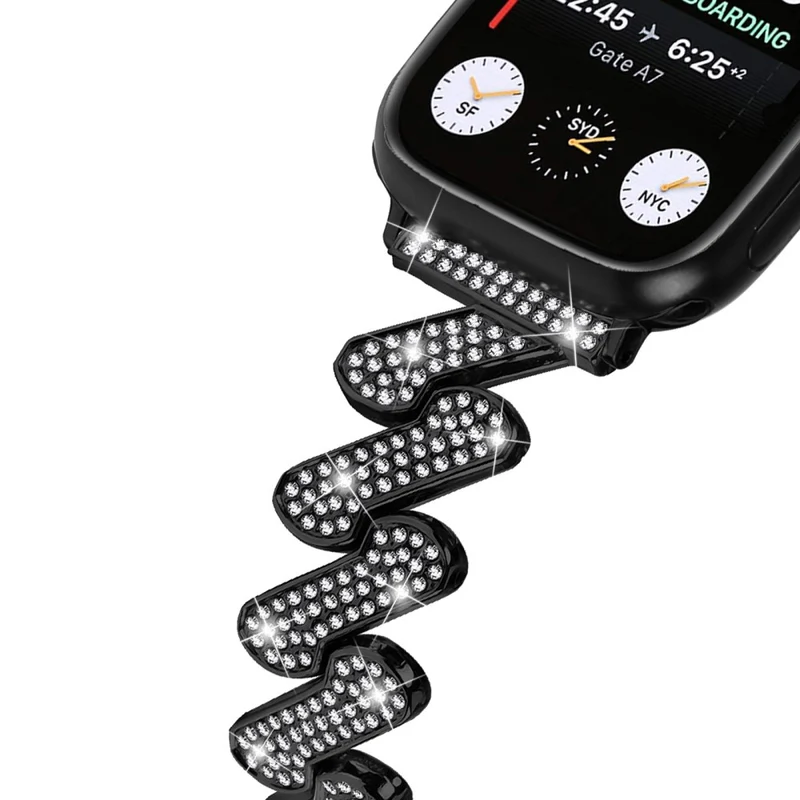 Apple Watch Series 8 (41mm) rhinestone luxury décor metal strap