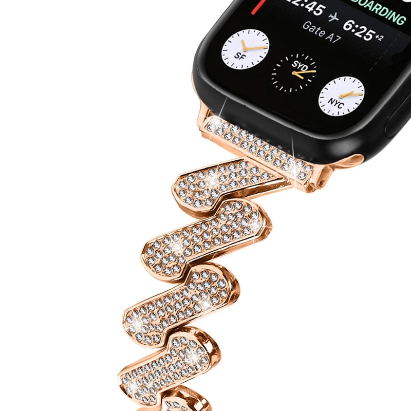 Apple Watch Series 8 (41mm) rhinestone luxury décor metal strap
