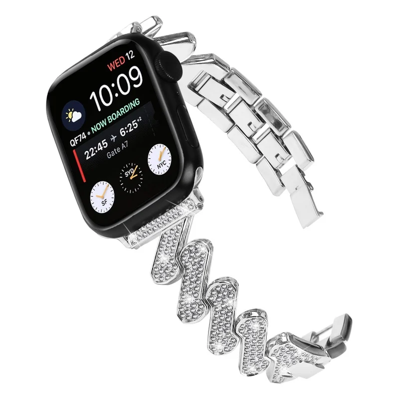 Apple Watch Series 8 (41mm) rhinestone luxury décor metal strap